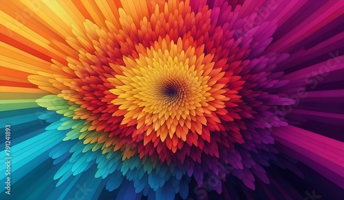 image a rainbow flower