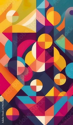Wallpaper Mural abstract background with circles Torontodigital.ca