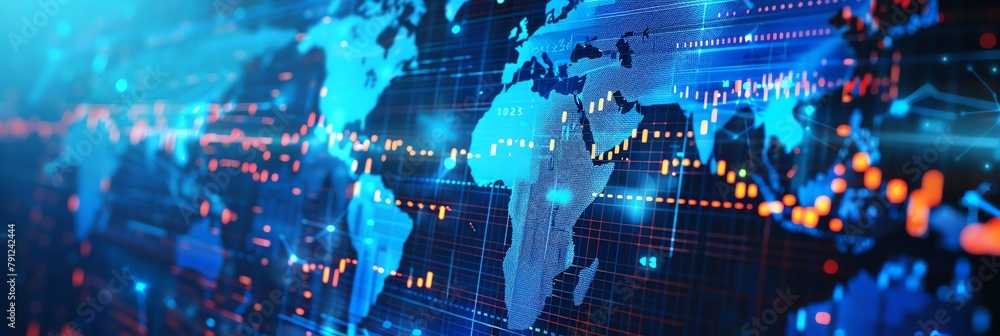 the background and highlights multicurrency credit platform is transforming global financial governance and mitigating FX, blue colors, aspect ratio 3:1 the background and highlights multicurrency credit platform is transforming global financial governance and mitigating FX, blue colors, aspect ratio 3:1