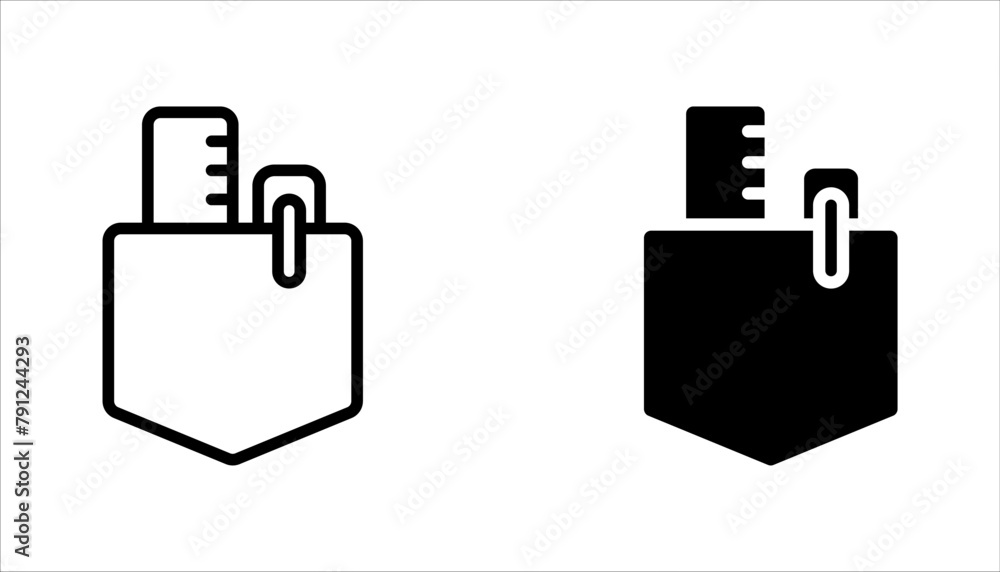 Pocket vector icon set. Modern, simple flat vector illustration on white background Pocket vector icon set. Modern, simple flat vector illustration on white background
