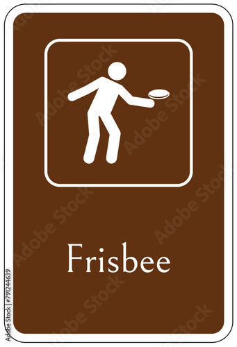 Campground sign for land recreation sign frisbee