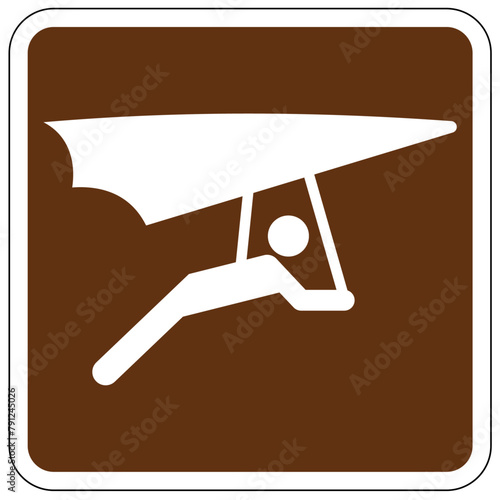 Campground sign for land recreation sign hang gliding