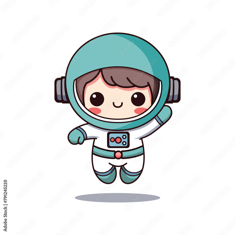 cute astronaut super hero flying cartoon character vector illustration template design cute astronaut super hero flying cartoon character vector illustration template design