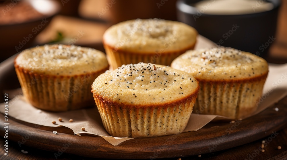 Freshly baked gluten-free quinoa muffins, close-up, with a focus on the moist texture and vibrant, natural ingredients. Freshly baked gluten-free quinoa muffins, close-up, with a focus on the moist texture and vibrant, natural ingredients.