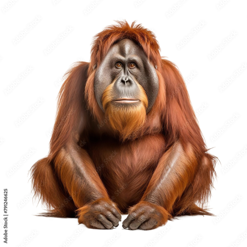 Amazing Orangutan Gorilla Isolated On White Background Amazing Orangutan Gorilla Isolated On White Background