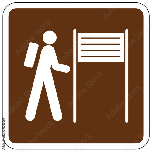 Campground sign for land recreation sign trailhead information