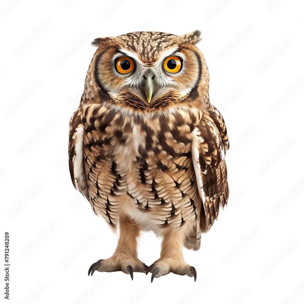 Amazing Owl Isolated On White Background Amazing Owl Isolated On White Background