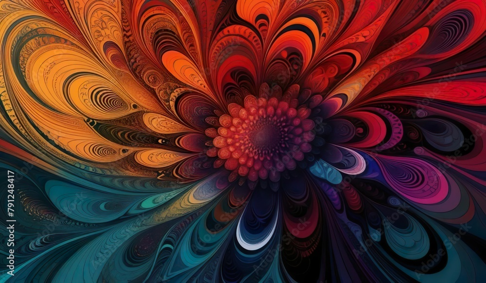 abstract background with flowers