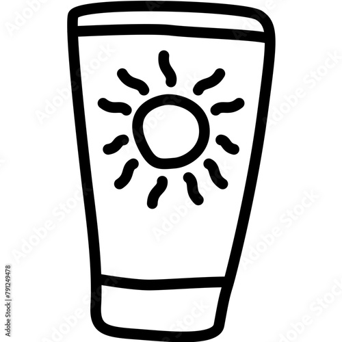 Suncream Line Icon