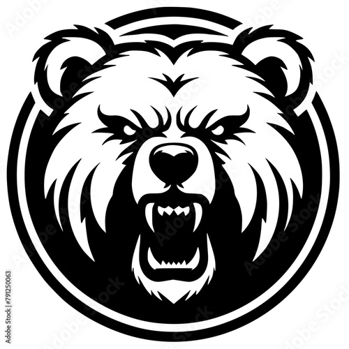 Silhouette of an angry bear