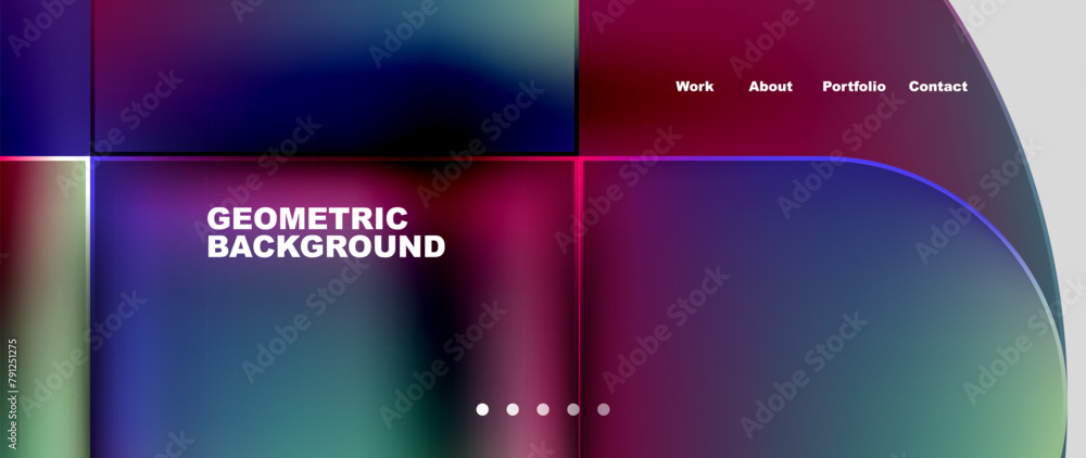 This geometric background features a rainbow of colors including Purple, Azure, Violet, Magenta, and Electric blue. It is displayed in a rectangle shape using technology on a display device This geometric background features a rainbow of colors including Purple, Azure, Violet, Magenta, and Electric blue. It is displayed in a rectangle shape using technology on a display device