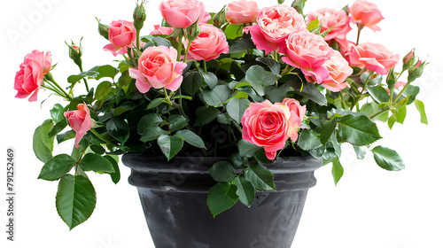 Beautiful rose flowers in pot