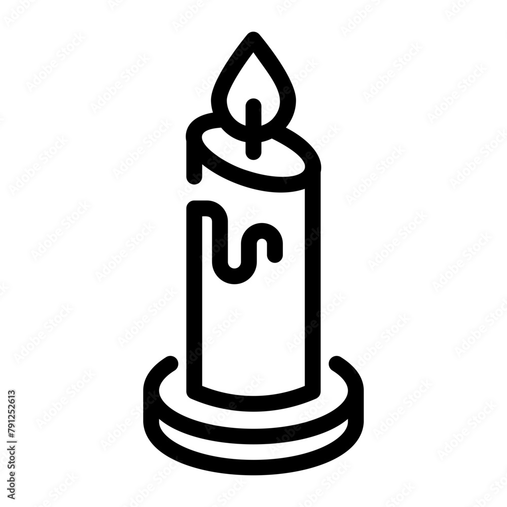 Obraz premium candle Line Icon