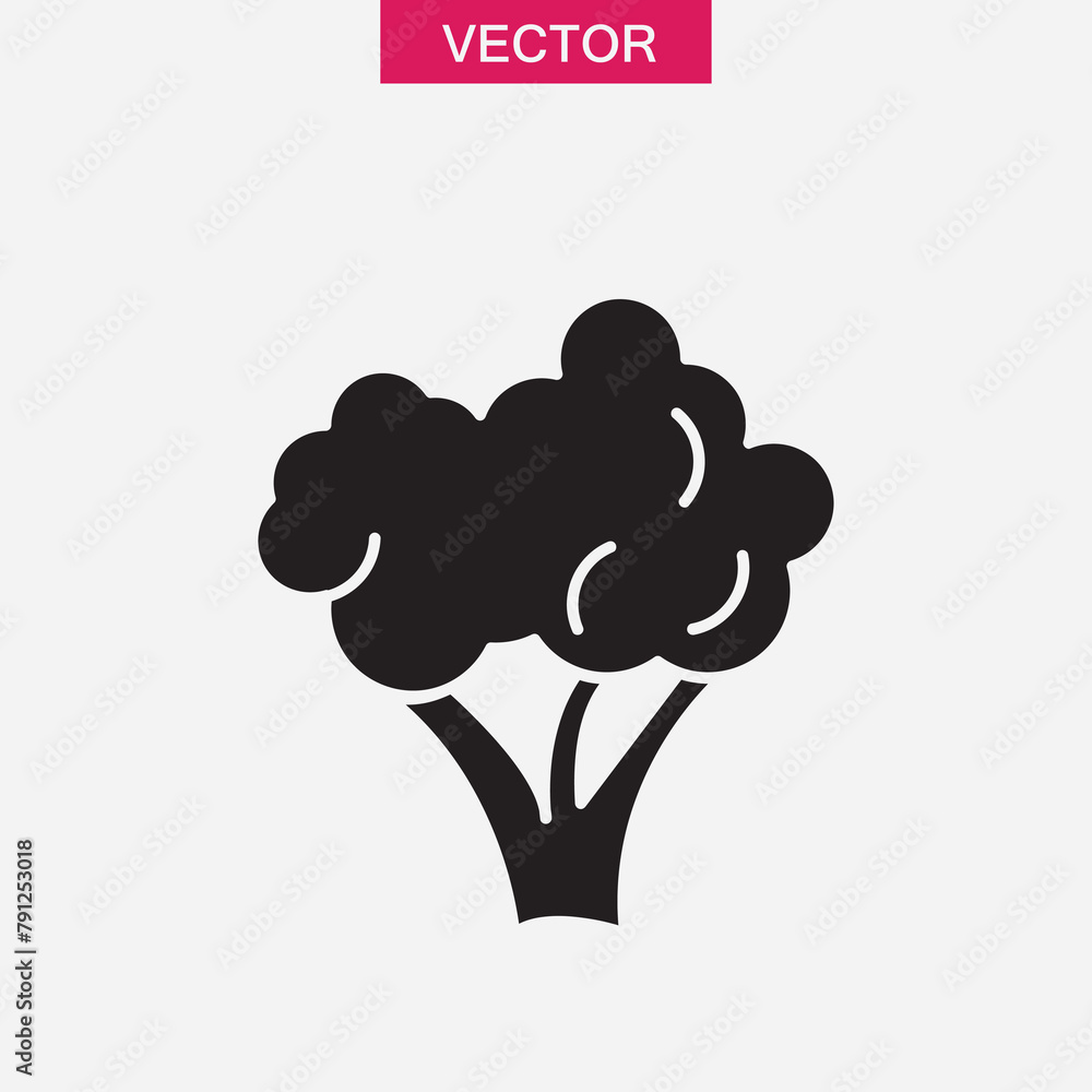 Broccoli vector flat trendy style illustration on white background..eps Broccoli vector flat trendy style illustration on white background..eps