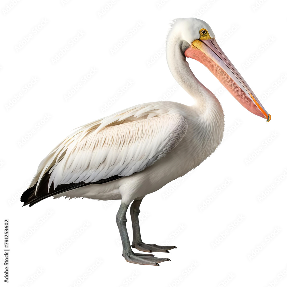 Amazing Pelican Isolated On White Background Amazing Pelican Isolated On White Background