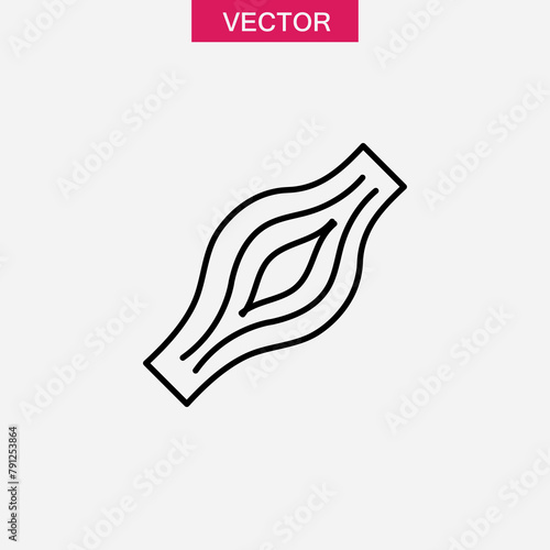 Human muscle icon, vector flat muscle liner illustration on white background..eps