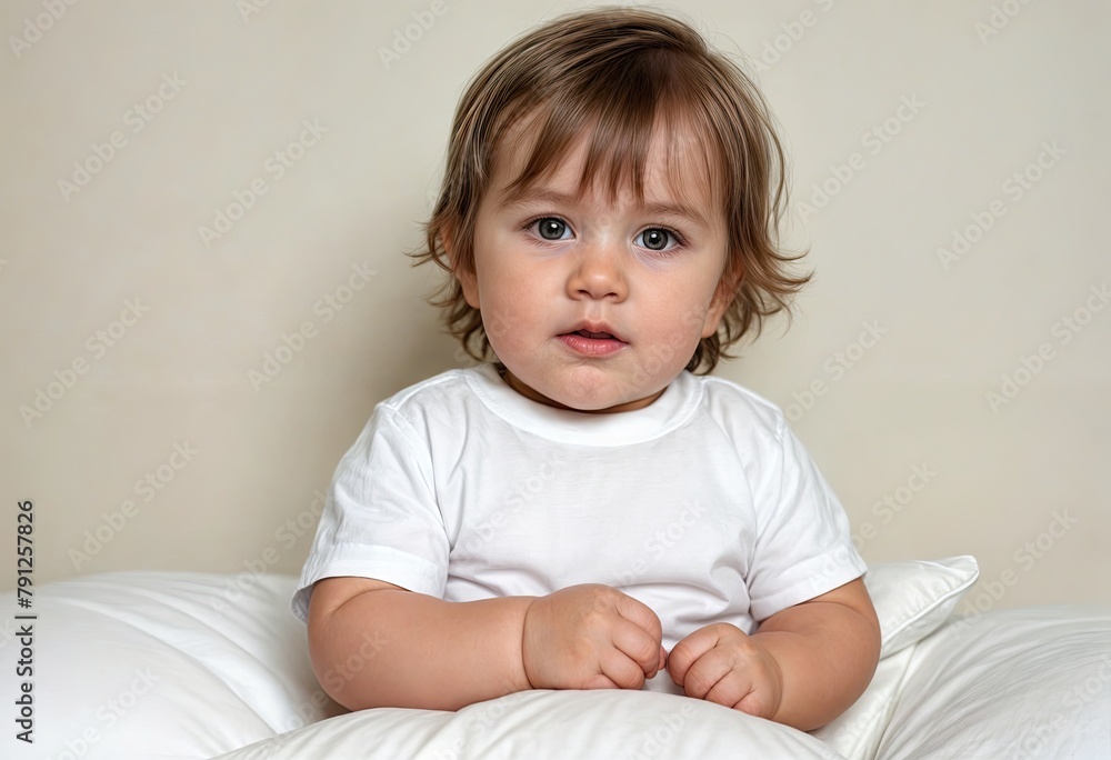 Adorable baby girl crawls at home Adorable baby girl crawls at home