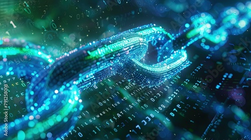 Illuminate the Future Exploring Blockchain Technology Through Glowing Chains