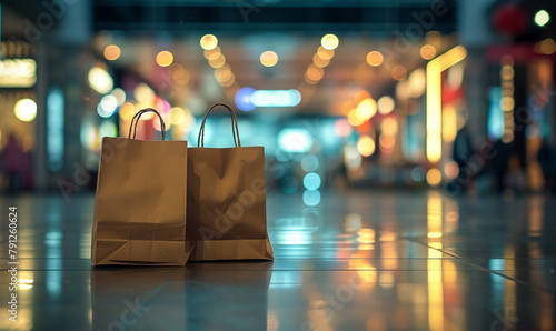 shopping bag in shop mall photo