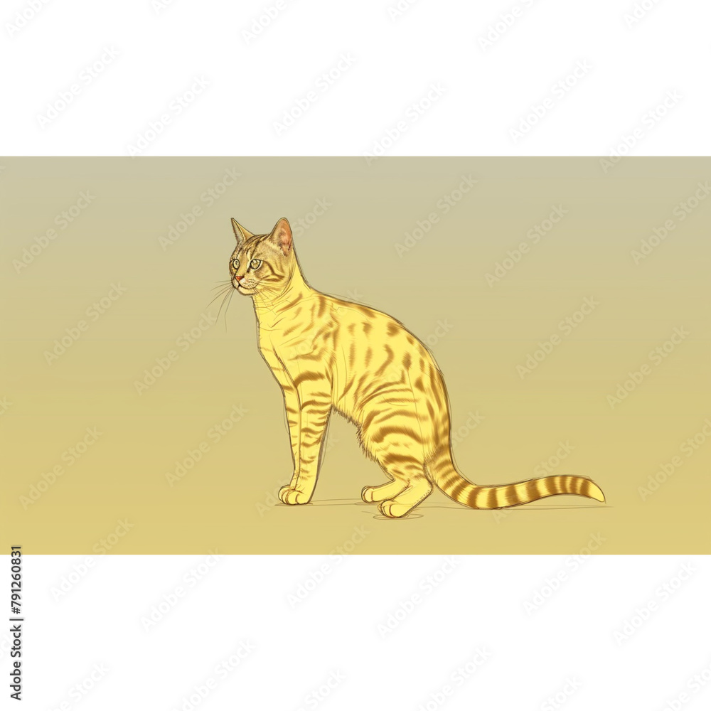 Obraz premium cat on a white background