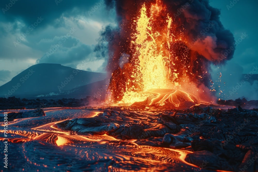 Hot molten lava streaming volcano eruption stream hot boiling magma venus other planet surface destruction flowing fire flame heat danger glowing cosmic Hot molten lava streaming volcano eruption stream hot boiling magma venus other planet surface destruction flowing fire flame heat danger glowing cosmic