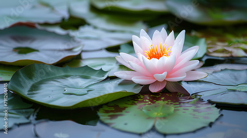 Picture of lotus flower on the water © Altair Studio