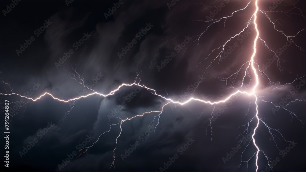 Lightning strikes at night background Lightning strikes at night background