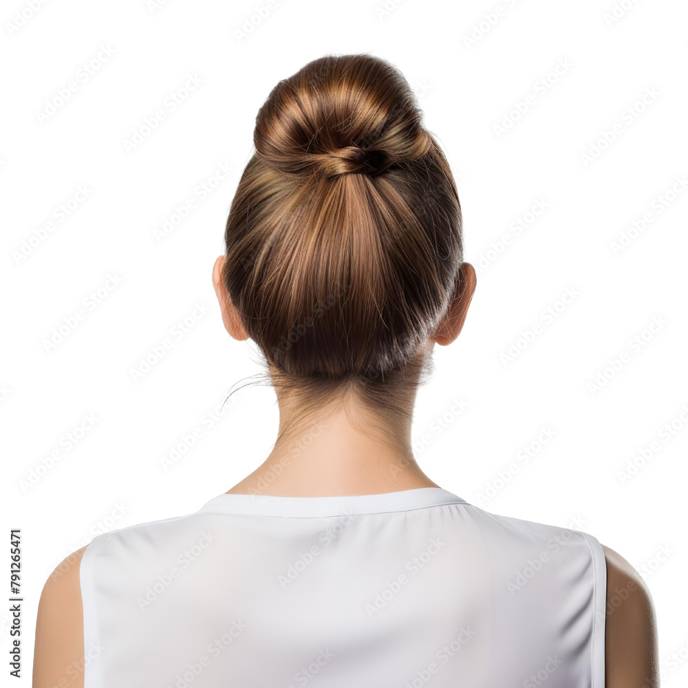 Beautiful Ponytail hairstyle Isolated On White Background Beautiful Ponytail hairstyle Isolated On White Background