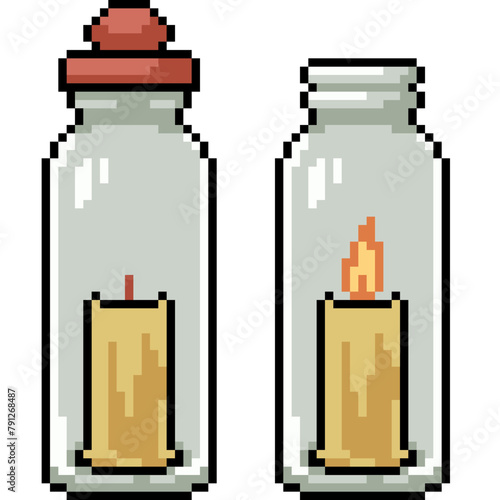 pixel art of scented candle bottle
