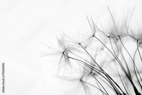 Abstract background screensaver closeup of dandelion flower and its seeds