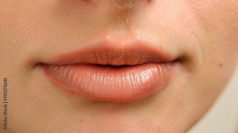 The fullness of a bottom lip accentuated by the absence of an upper lip. . The fullness of a bottom lip accentuated by the absence of an upper lip. .