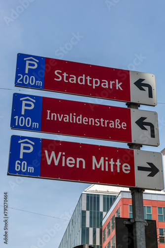 Street direction sign in Vienna