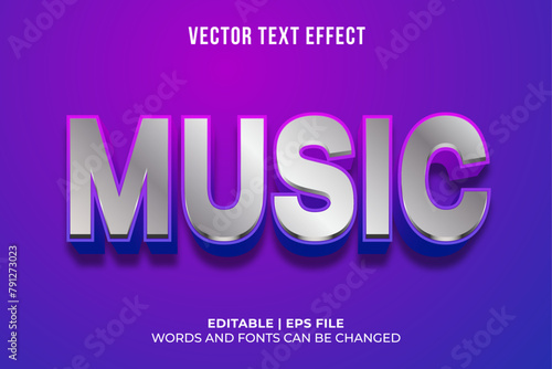Editable music event title text effect