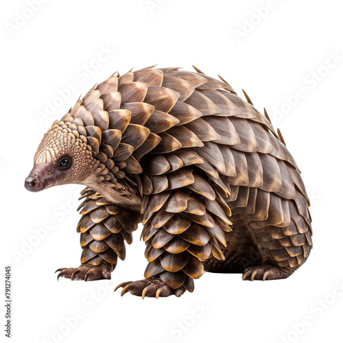 Amazing Pulsar Pangolin Isolated On White Background photo