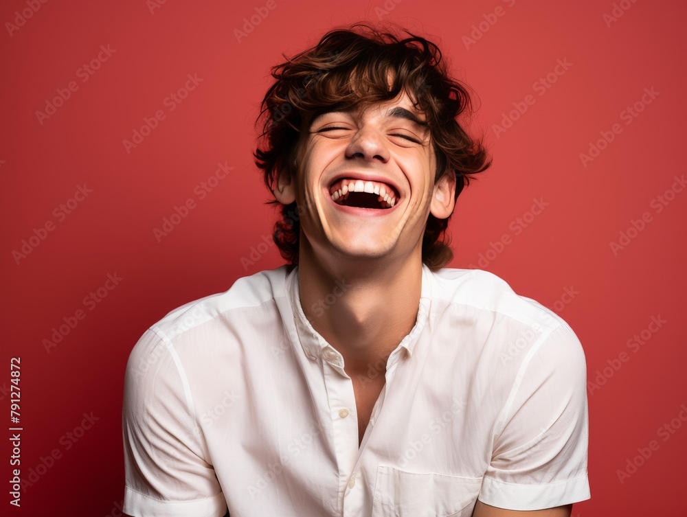 A man with a big smile on his face A man with a big smile on his face