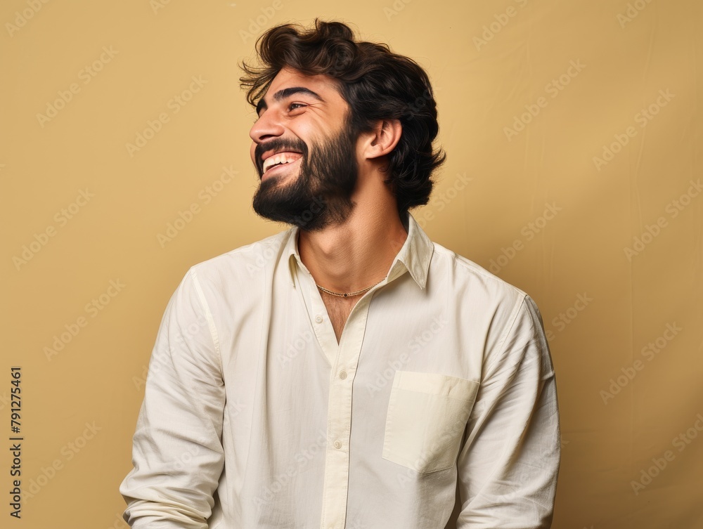 A man with a big smile on his face A man with a big smile on his face