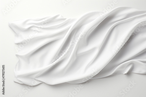 White abstract background with smooth wavy lines. 3d render illustration