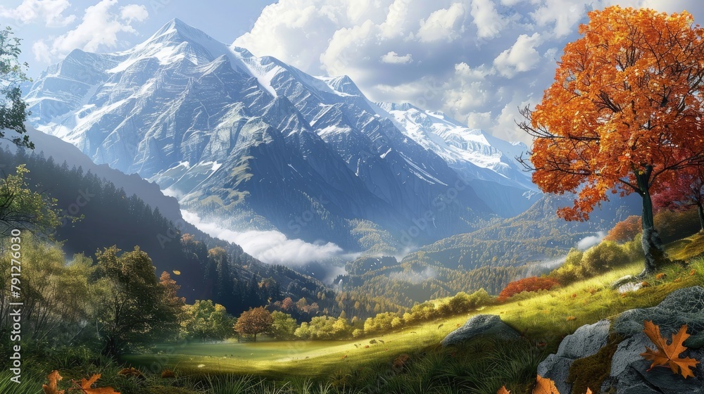 Sceneries of Mountains in Autumn Sceneries of Mountains in Autumn