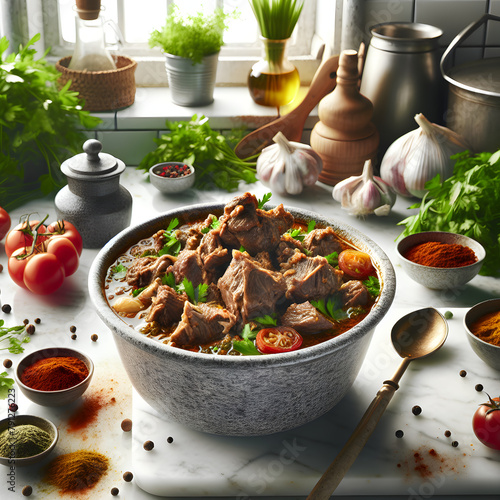Authentic Zvinyenze Goat Meat Dish with Herbs and Spices