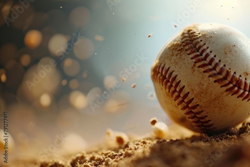 Baseball ball, Inside view of a home run in baseball, Ai generated