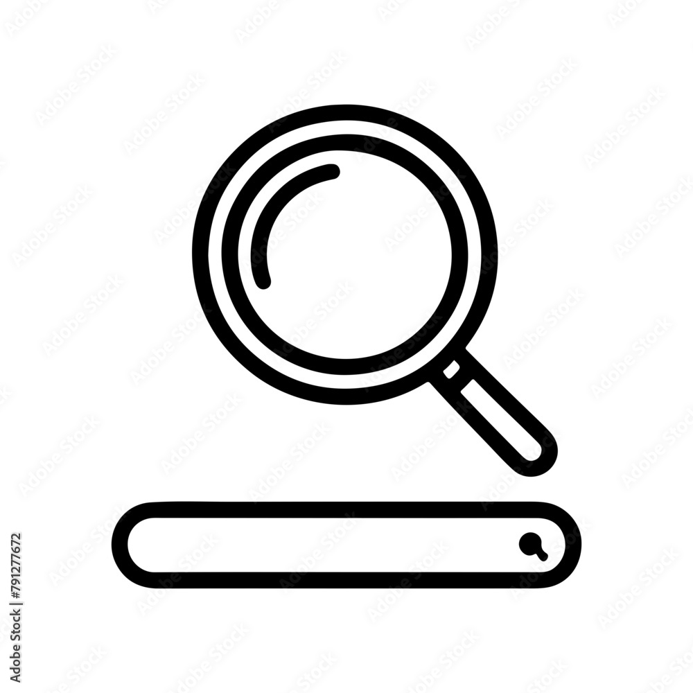 search as a simple single icon logo outline, vector illustration, isolated on transparent background search as a simple single icon logo outline, vector illustration, isolated on transparent background