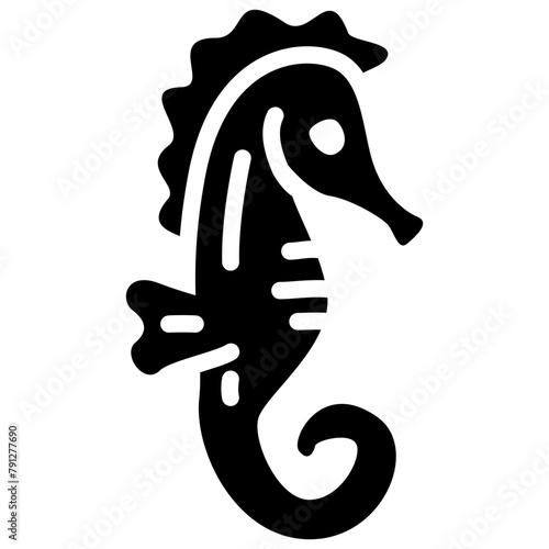 Seahorse Glyph Icon
