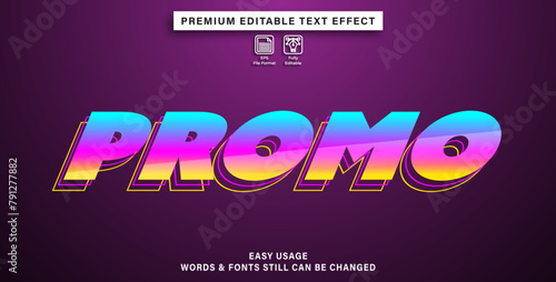 Promo text effect graphic style