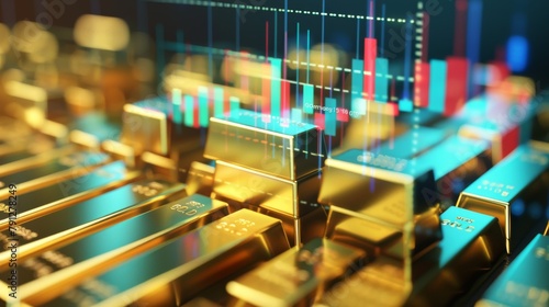 Gold Bullion and Financial Market Data Visualization © Kir
