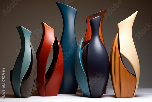 Striking Ceramic Vases: Abstract Cubism Art Gallery Home Concepts