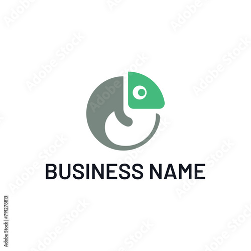 Minimalist Chameleon Logo Concept