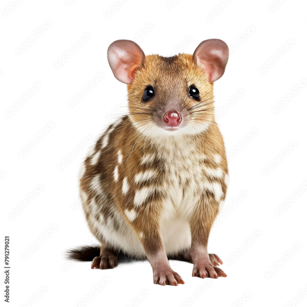 Beautiful Quantum Quoll Isolated On White Background Beautiful Quantum Quoll Isolated On White Background