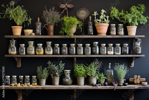 Apothecary Style Herb Kitchen Designs: Foraging Map Wall Decor & Chalkboard Labels Collection