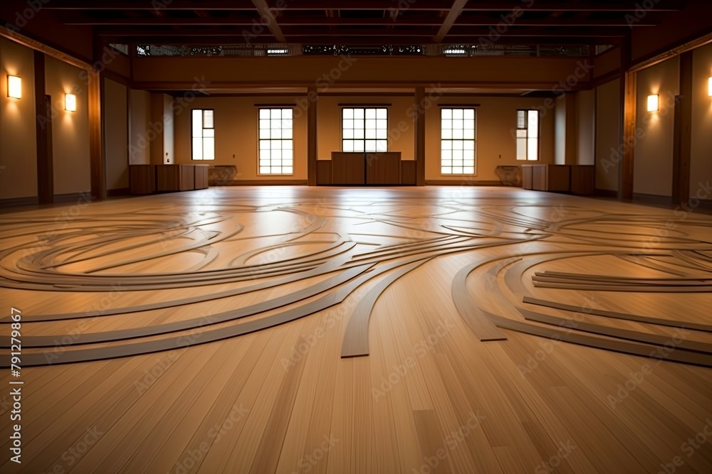 Bamboo Floor Inlay: Contemporary Samurai Dojo Designs with Linear Style ...
