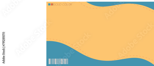 Close up yellow and blue background with an orange line suitable for abstract designs, backgrounds, or vibrant graphic creations.